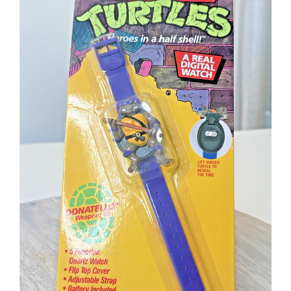 Vintage 1989 Teenage Mutant Ninja Turtles Donatello Digital Watch – Sealed NOS T - Picture 2 of 7